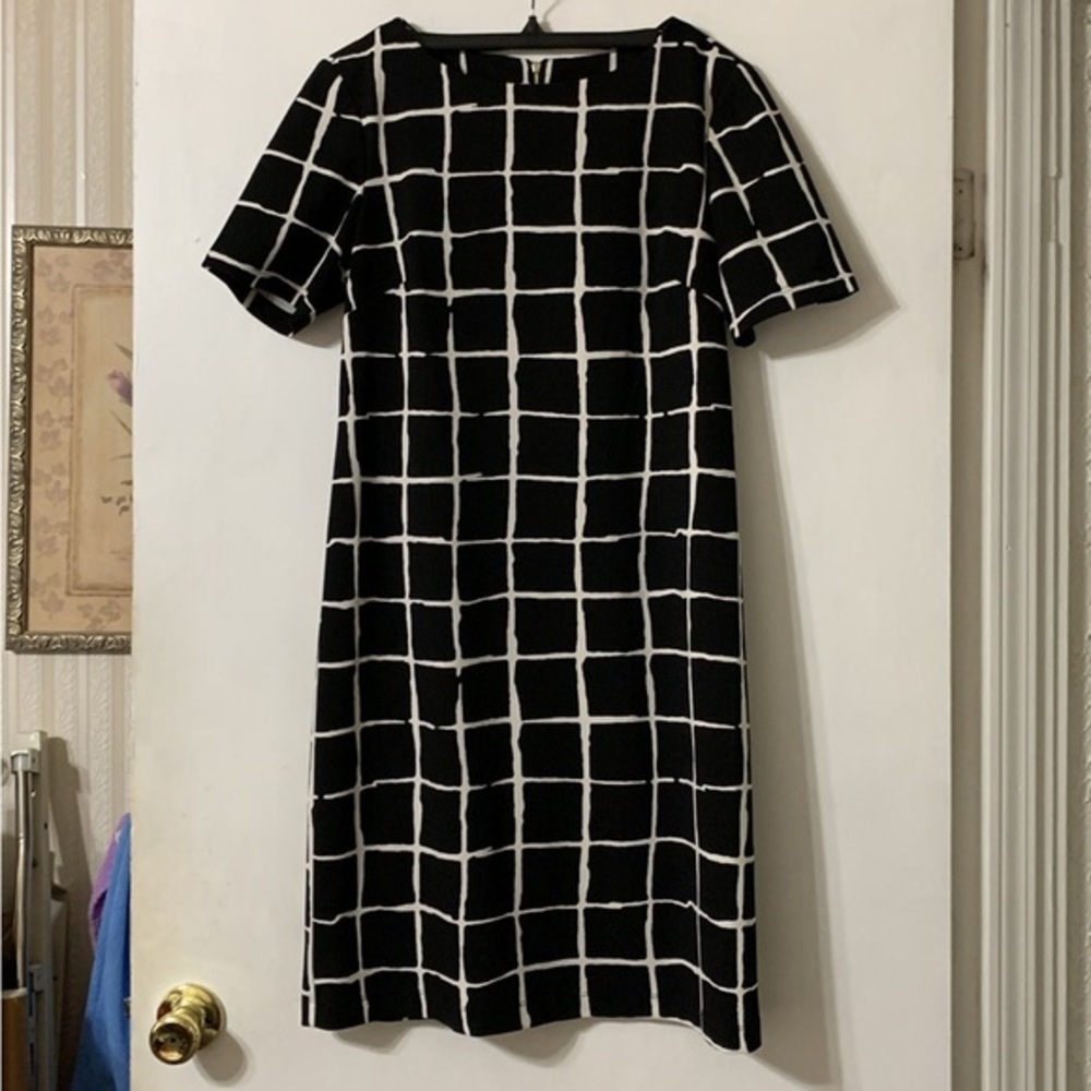 Ronni Nicole WINDOWPANE PONTE SHEATH Dress